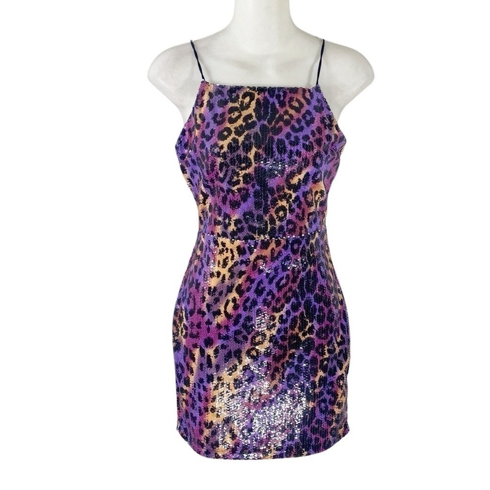 Superdown Elena Multicolor Sequin Bodycon Mini Dress Small S D26 - Picture 2 of 12
